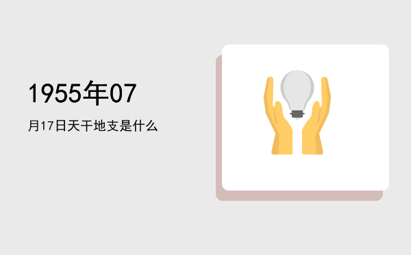 1955年07月17日天干地支是什么