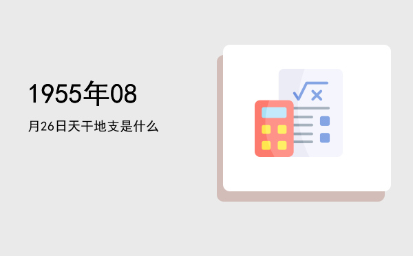 1955年08月26日天干地支是什么