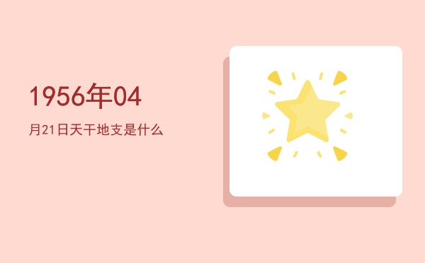 1956年04月21日天干地支是什么