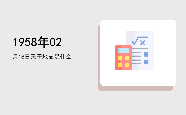 1958年02月18日天干地支是什么