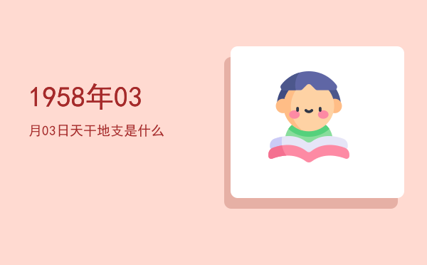 1958年03月03日天干地支是什么