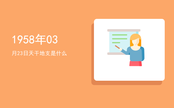 1958年03月23日天干地支是什么