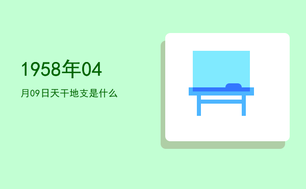 1958年04月09日天干地支是什么