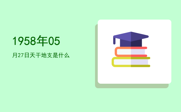 1958年05月27日天干地支是什么