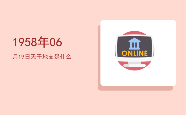 1958年06月19日天干地支是什么