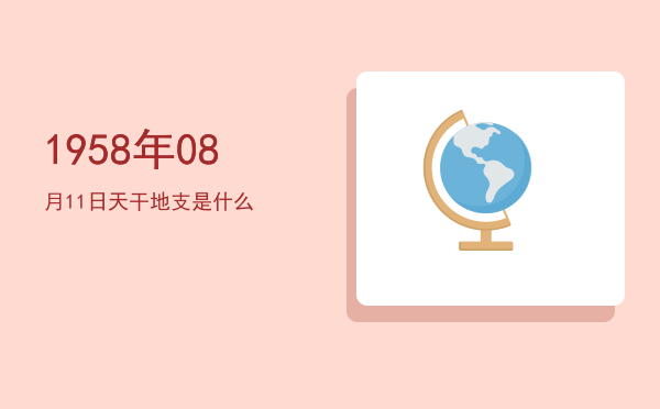 1958年08月11日天干地支是什么