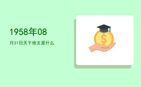 1958年08月31日天干地支是什么