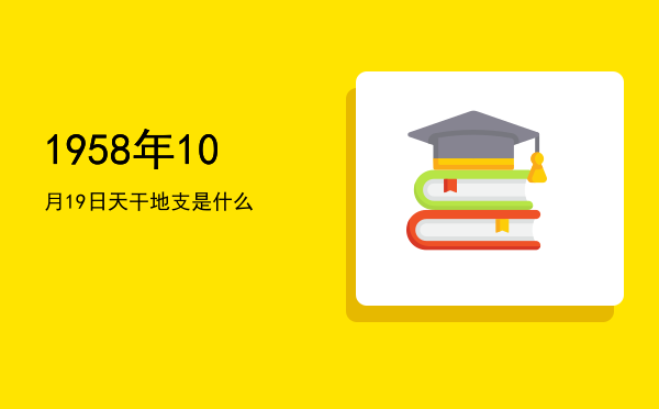 1958年10月19日天干地支是什么