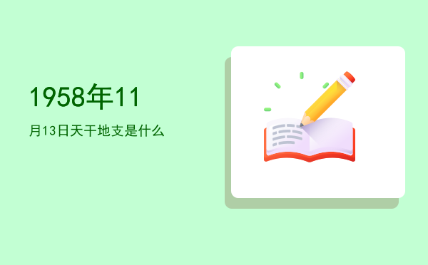 1958年11月13日天干地支是什么