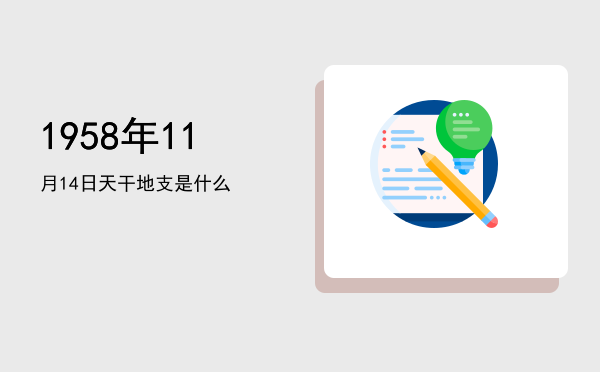 1958年11月14日天干地支是什么