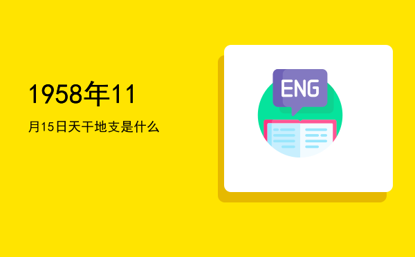 1958年11月15日天干地支是什么