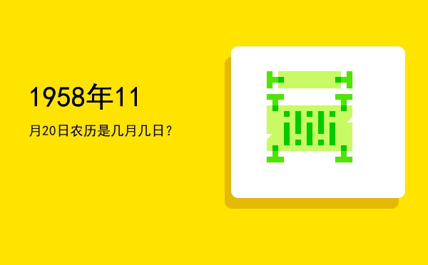 1958年11月20日农历是几月几日?