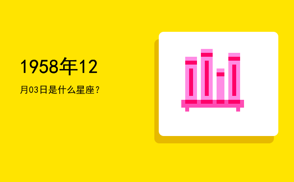 1958年12月03日是什么星座？