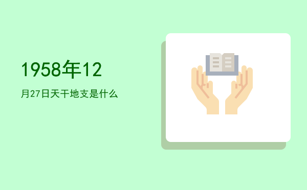 1958年12月27日天干地支是什么