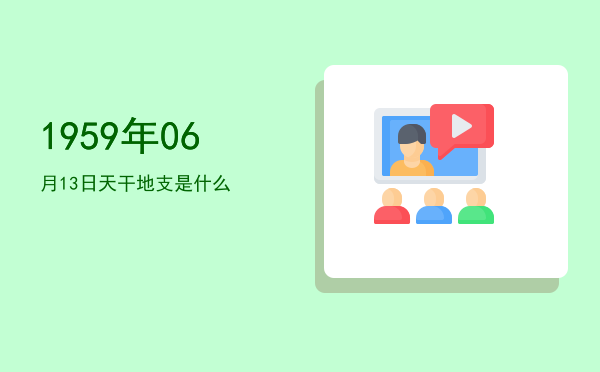 1959年06月13日天干地支是什么