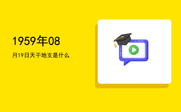 1959年08月19日天干地支是什么
