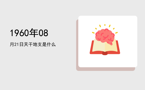 1960年08月21日天干地支是什么