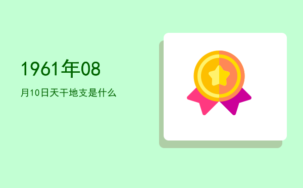 1961年08月10日天干地支是什么