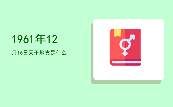 1961年12月16日天干地支是什么