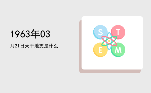 1963年03月21日天干地支是什么