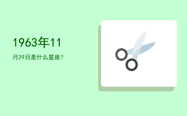 1963年11月29日是什么星座？