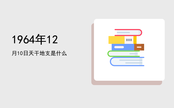 1964年12月10日天干地支是什么