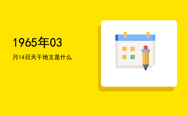 1965年03月14日天干地支是什么