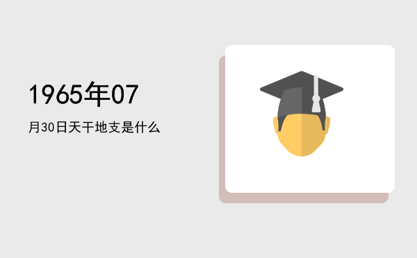 1965年07月30日天干地支是什么