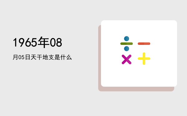 1965年08月05日天干地支是什么