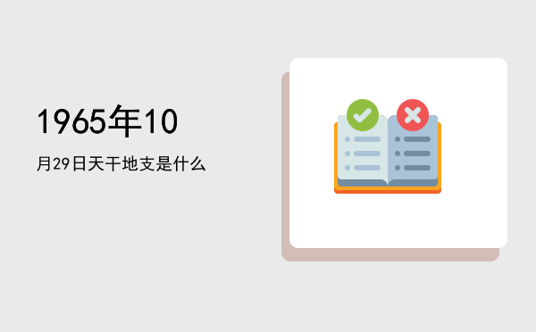 1965年10月29日天干地支是什么