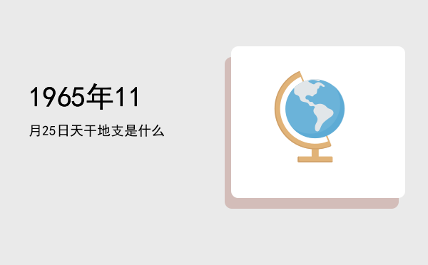 1965年11月25日天干地支是什么