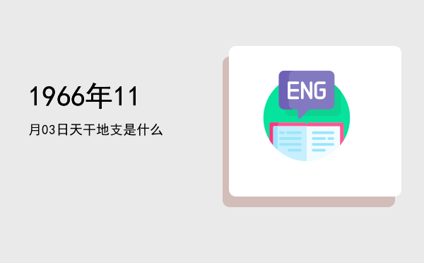 1966年11月03日天干地支是什么