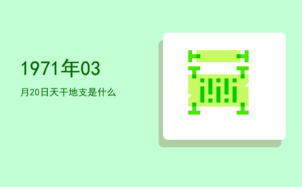 1971年03月20日天干地支是什么