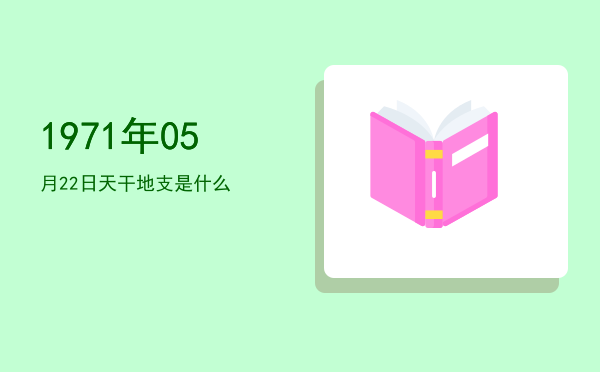 1971年05月22日天干地支是什么