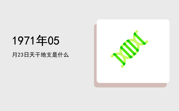 1971年05月23日天干地支是什么