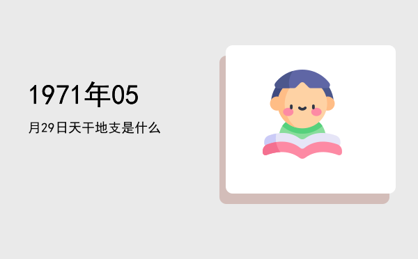 1971年05月29日天干地支是什么