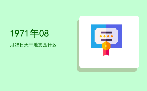 1971年08月28日天干地支是什么