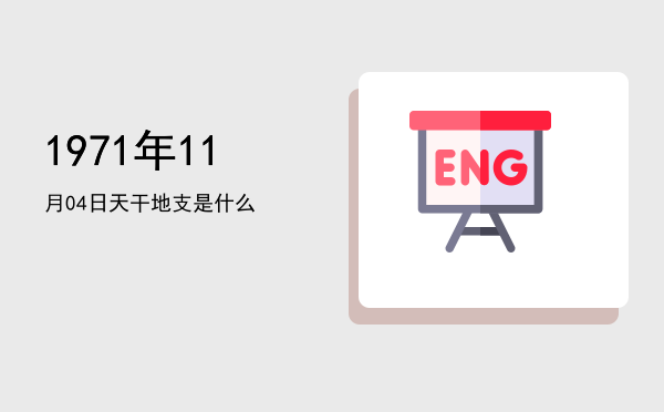 1971年11月04日天干地支是什么