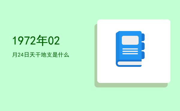 1972年02月24日天干地支是什么