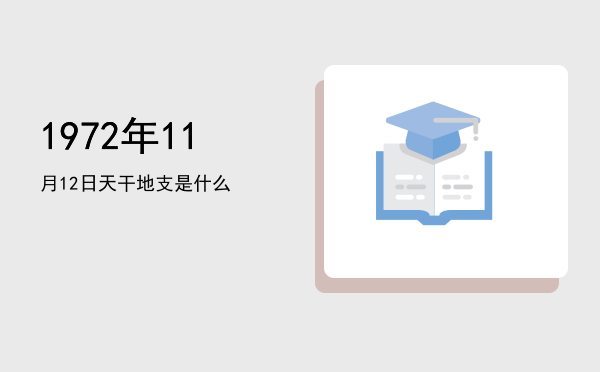 1972年11月12日天干地支是什么