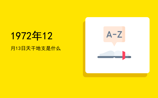1972年12月13日天干地支是什么