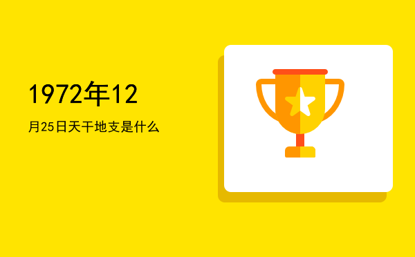 1972年12月25日天干地支是什么