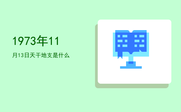 1973年11月13日天干地支是什么