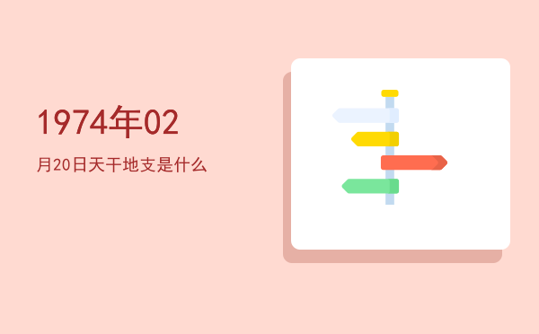 1974年02月20日天干地支是什么