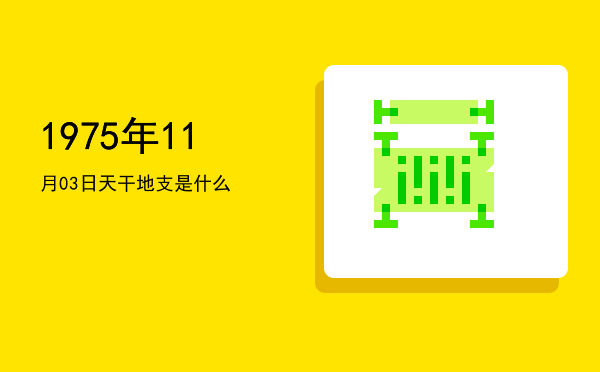 1975年11月03日天干地支是什么