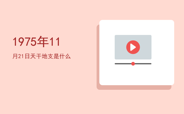 1975年11月21日天干地支是什么