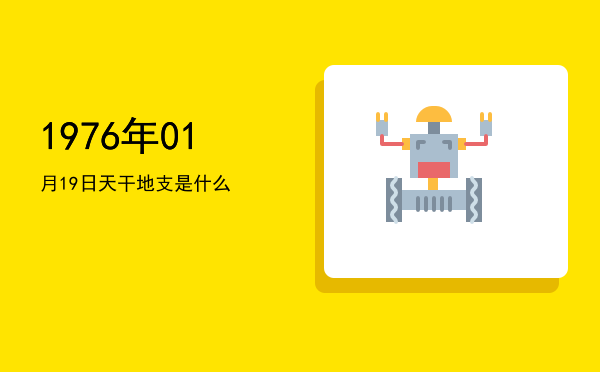1976年01月19日天干地支是什么