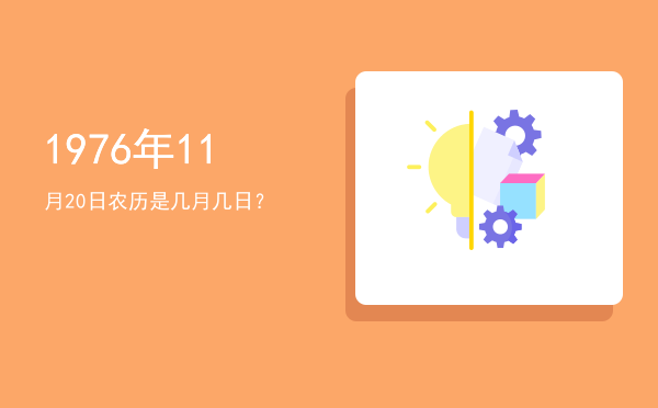 1976年11月20日农历是几月几日?