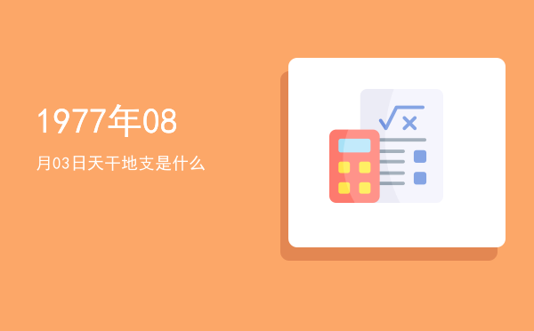 1977年08月03日天干地支是什么