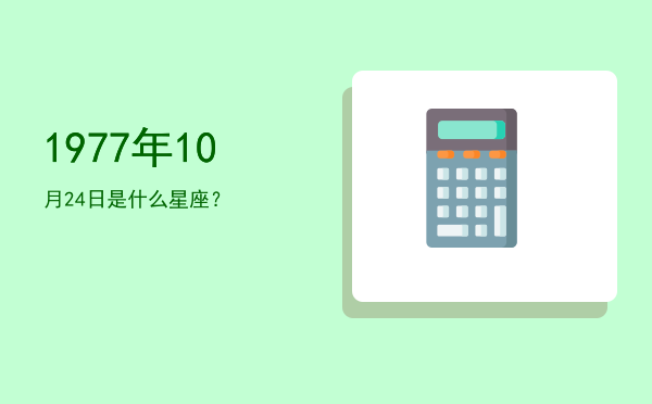 1977年10月24日是什么星座？